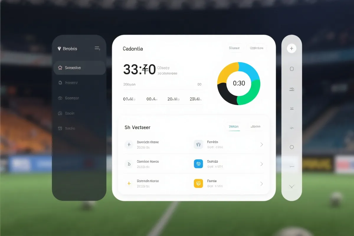 体育数据可视化与实时比分界面示意